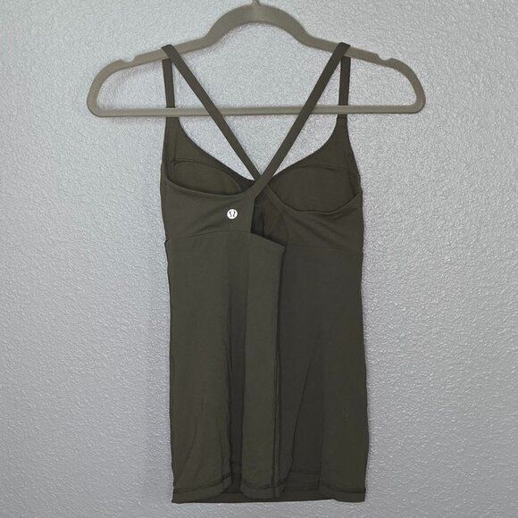 Lululemon Yeah Yoga Tank - 6 Fatigue Green - Picture 4 of 7
